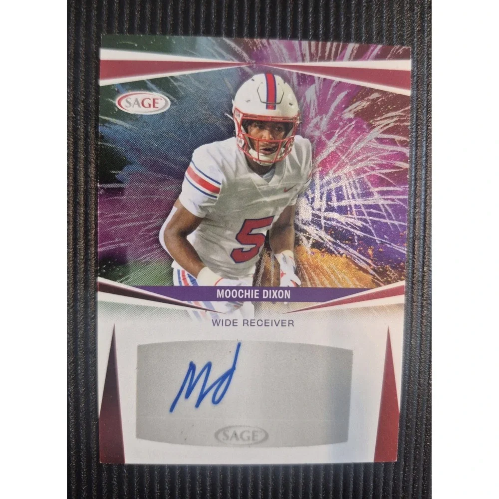2024 Sage Low Series Moochie Dixon #A-MD Red Auto New Orleans Saints (AU)